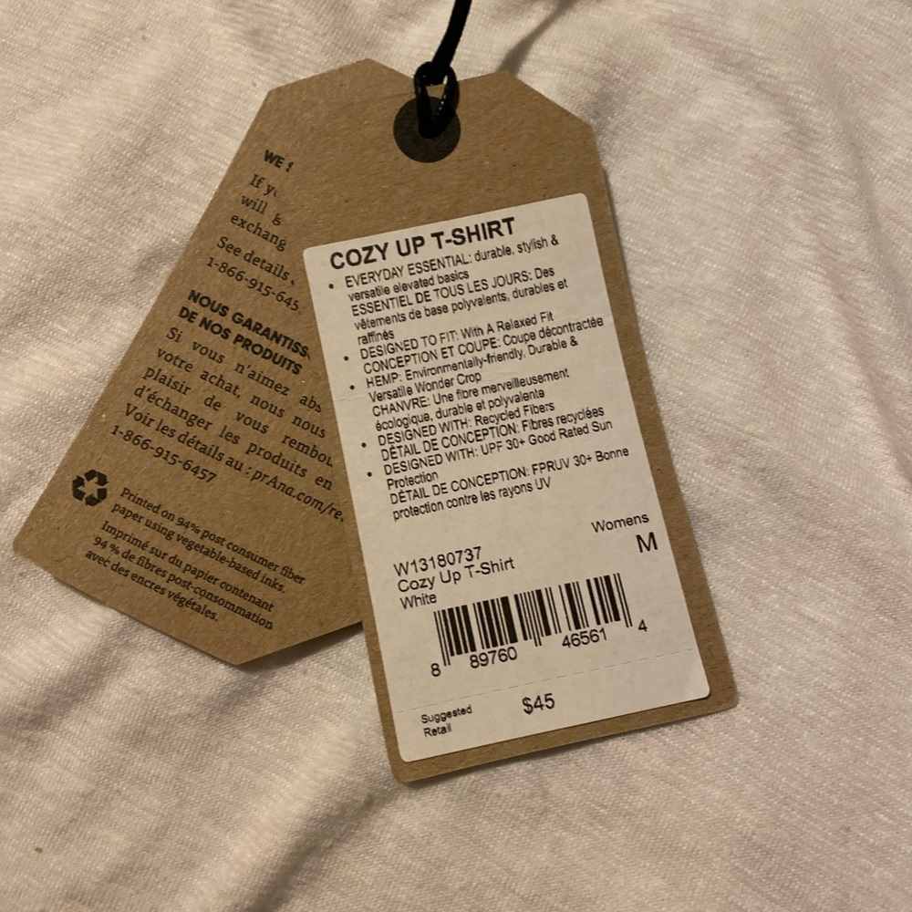 Prana Cozy Up Shirt in White - Size Medium